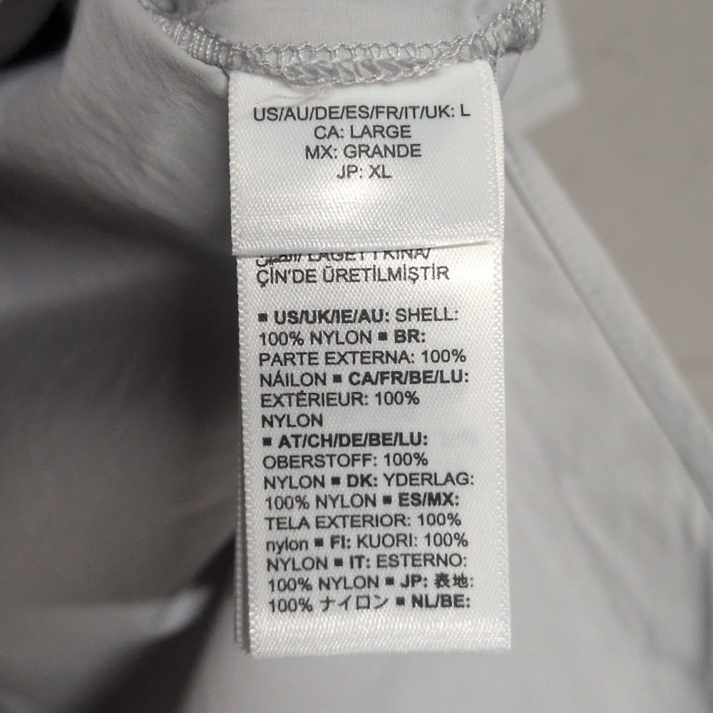 The Drop Women's Anabel Relaxed Nylon Jacket, Light Gray, Size L, NWT - Picture 4 of 4